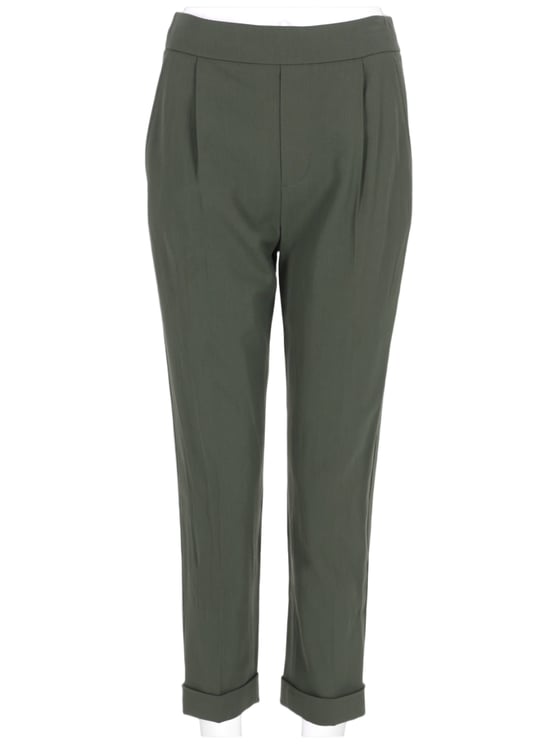 Vince Slim Tapered Cropped Pants with Pleated Front