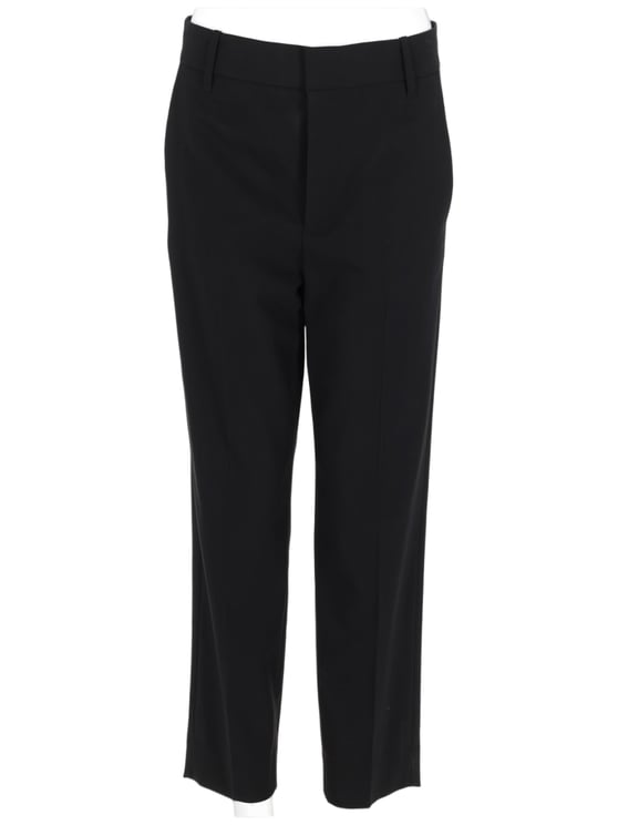 Vince Straight-Leg Black Pants With Tailored Mid-Rise Silhouette
