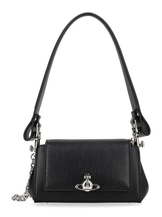 Vivienne Westwood Hazel Textured Polyurethane Orb Shoulder Bag