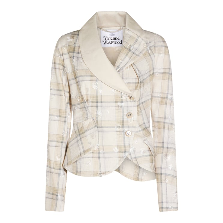 Vivienne Westwood Ecru Check Motif Blazer