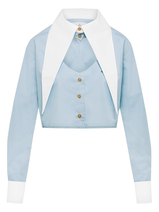 Vivienne Westwood Cut Off Heart Cropped Pointed Shirt