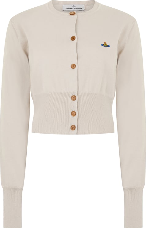 Vivienne Westwood Beige cropped cardigan in soft cotton