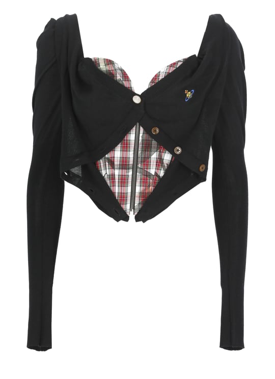 Vivienne Westwood Black Bea Corset Cardi Sweater