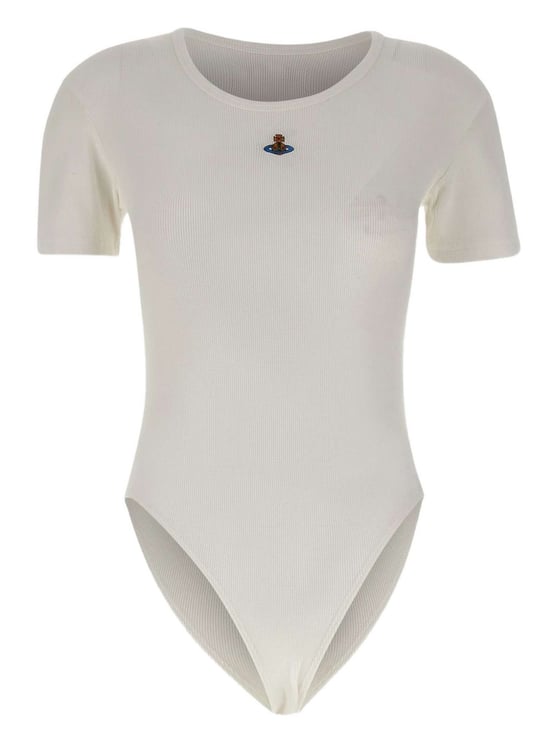 Vivienne Westwood Off-White Ribbed Button Orb Top
