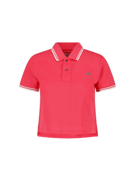 Vivienne Westwood Cropped Polo Shirt with Double Stripe Detailing