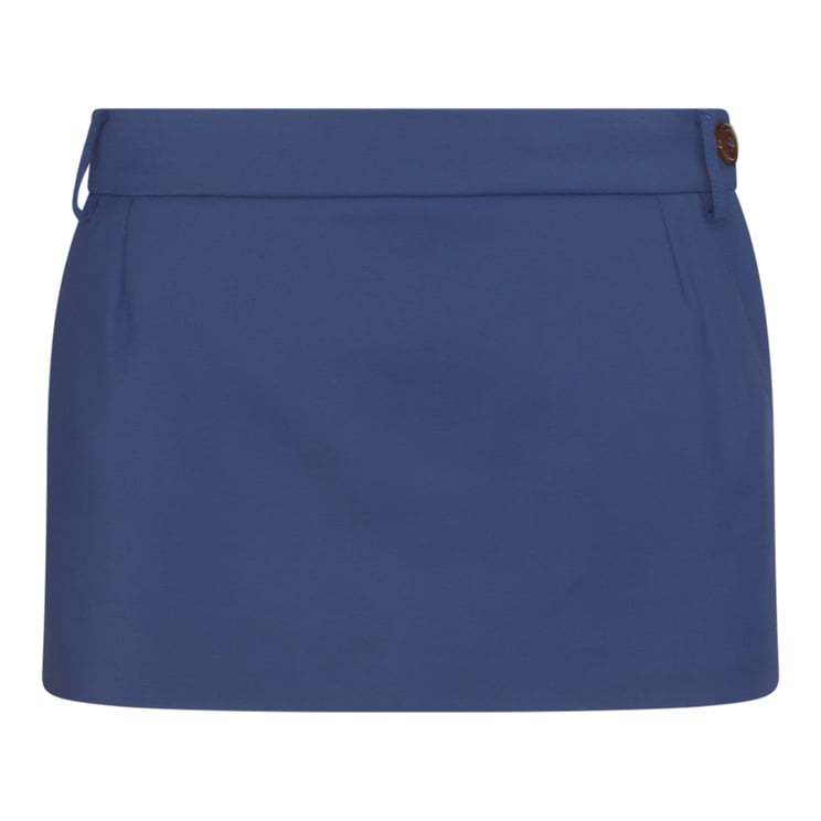 Vivienne Westwood Blue Cotton Mini Skirt Mini Skirt