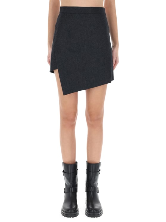 Vivienne Westwood Infinity High-Waisted Asymmetrical Mini Skirt