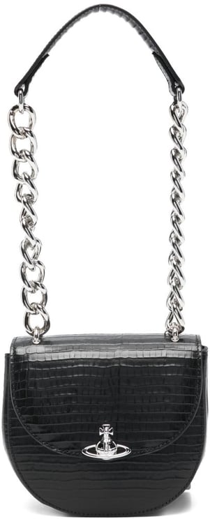 Vivienne Westwood Croc-Embossed Shoulder Bag