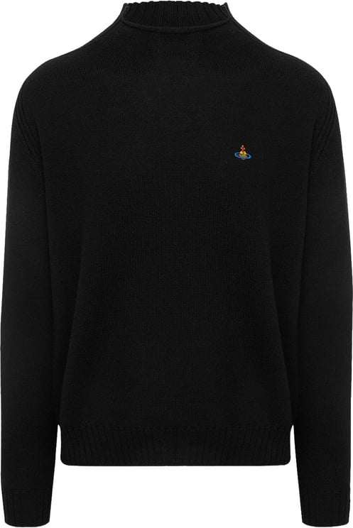 Vivienne Westwood Mock Neck Black Sweater