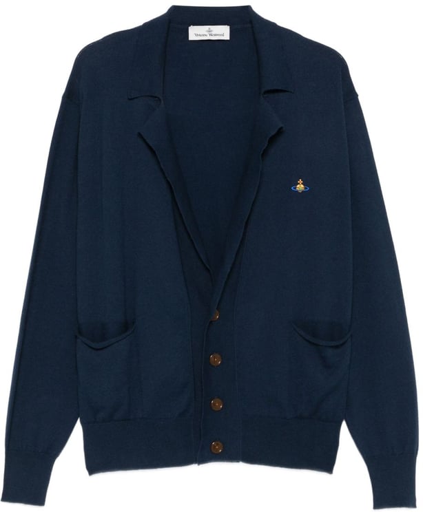 Vivienne Westwood Navy V-Neck Sweater