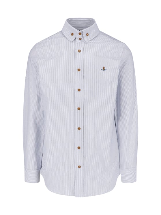 Vivienne Westwood Light Blue Two Button Krall Cotton Shirt
