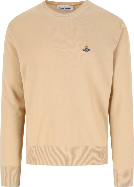 Vivienne Westwood Beige Alex Crew Neck Cotton Sweater