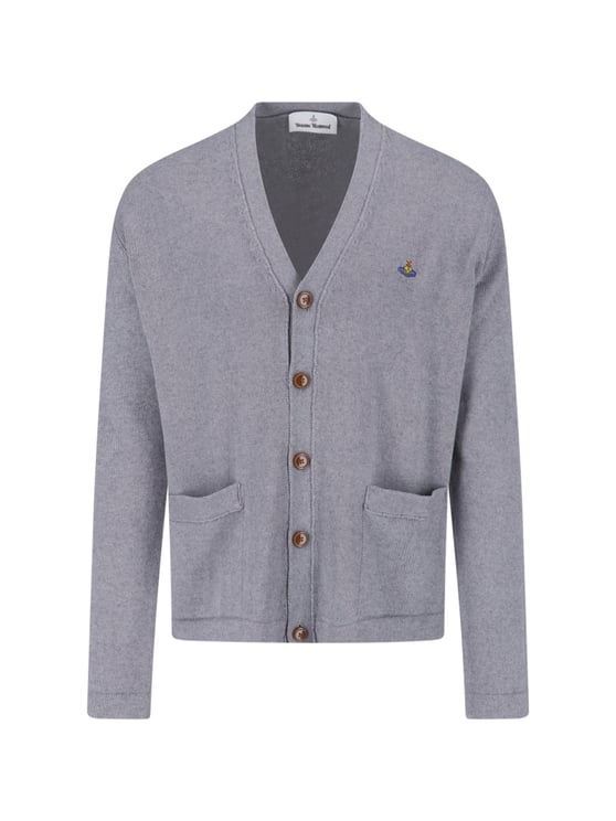 Vivienne Westwood Grey Alex Cotton-Cashmere Cardigan