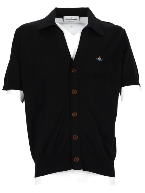 Vivienne Westwood Neutrals Slim Fit Cardigan Polo Shirt