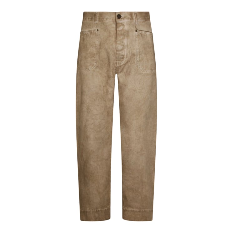 Vivienne Westwood Relaxed Fit Straight Leg Trousers In Washed Beige