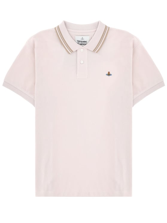 Vivienne Westwood Short-Sleeved Polo Shirt With Dual Stripe Detail