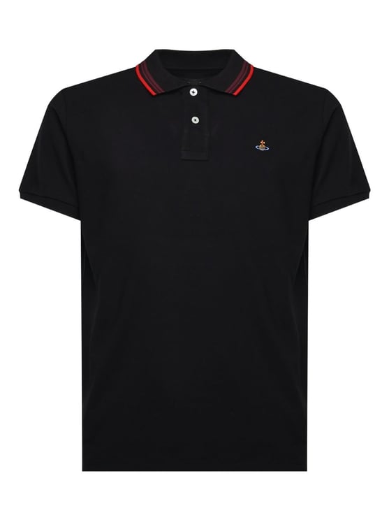 Vivienne Westwood Neutral Classic Double Stripe Collar Polo Shirt