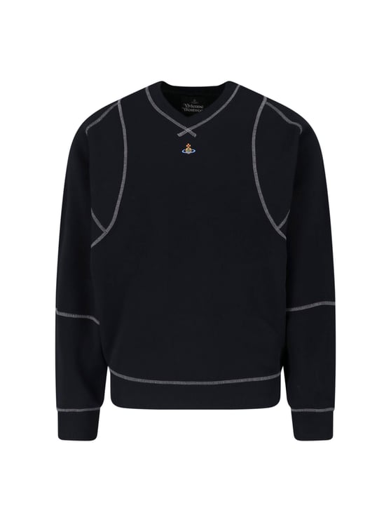 Vivienne Westwood Black Classic Crew Neck Fitted Sweater