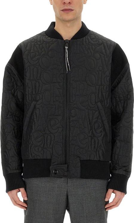 Vivienne Westwood Quilted Black Jacket With Textured Embossed Detailing