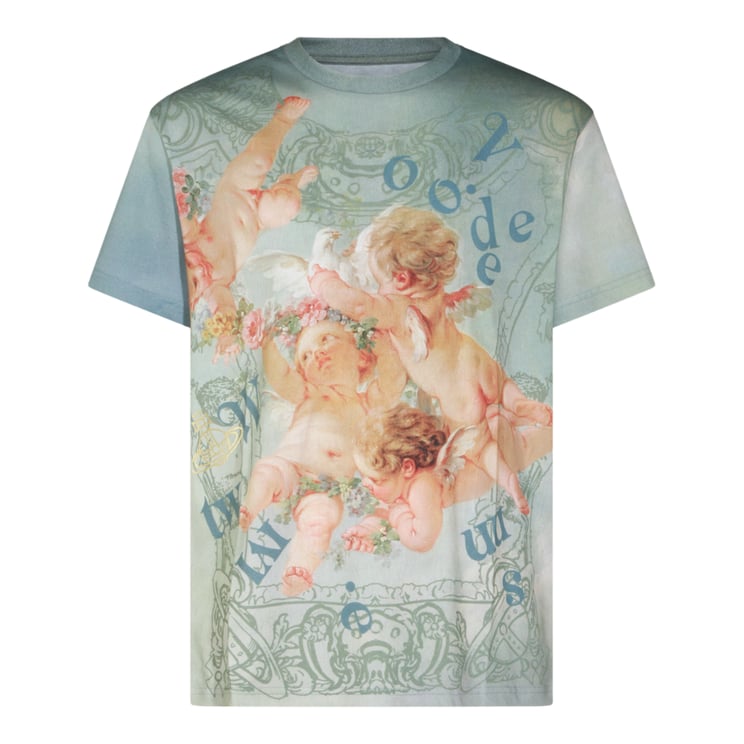 Vivienne Westwood Artistic Gradient T-Shirt with Cherubic Print