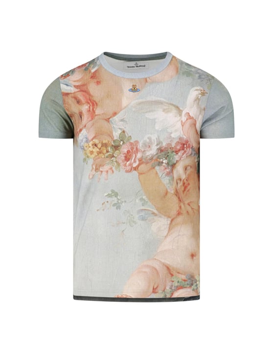Vivienne Westwood Short-Sleeve T-Shirt with Cherubic Artwork