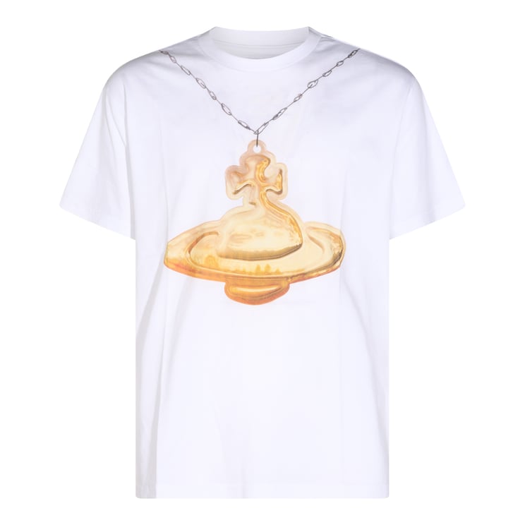 Vivienne Westwood Orb Logo Gold Print Cotton T-Shirt