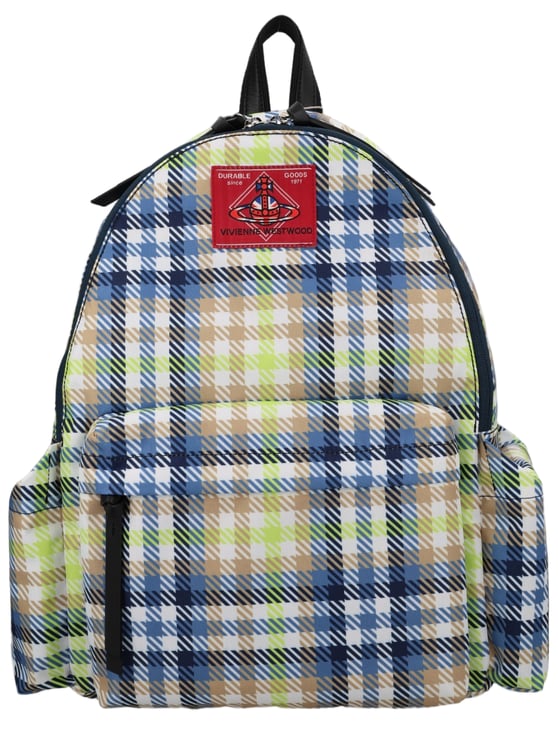 Vivienne Westwood Multicolor George Plaid Pattern Medium Backpack