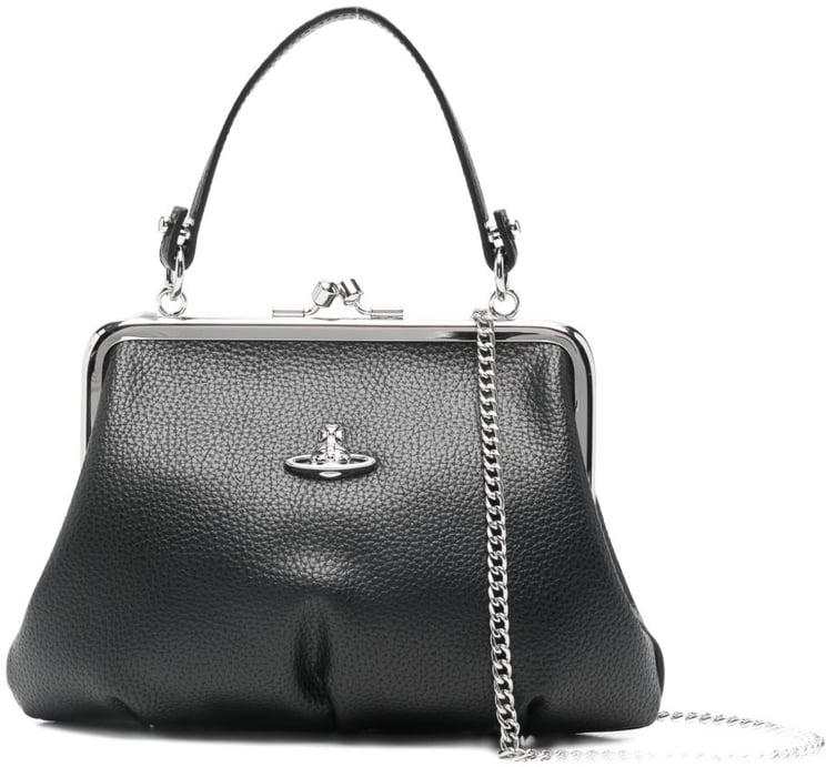 Vivienne Westwood Granny Frame Textured Polyurethane Handbag