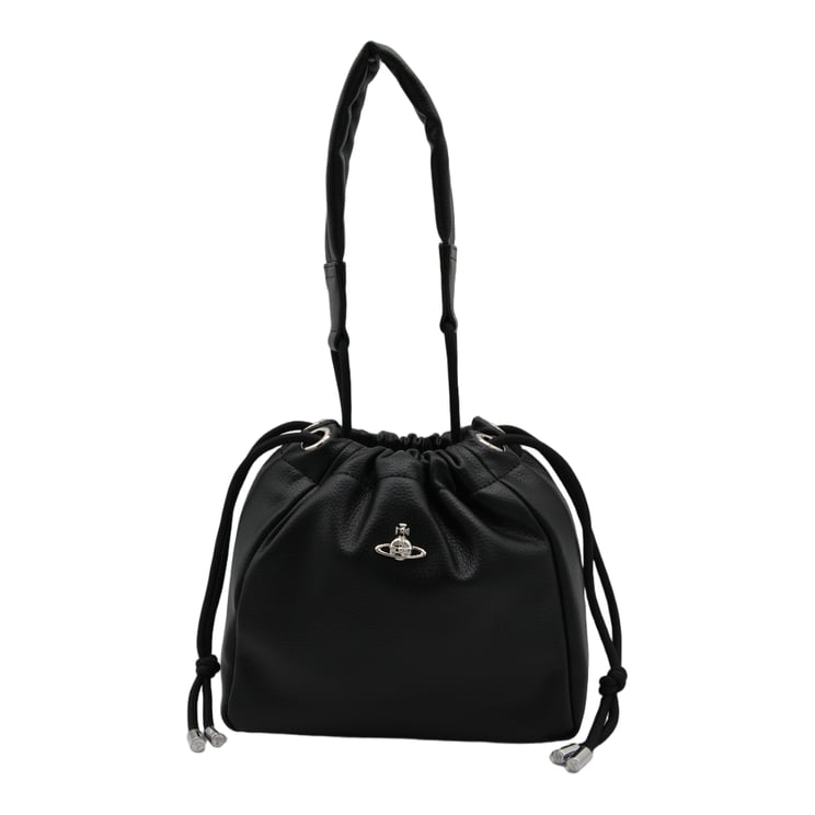 Vivienne Westwood Black Hilary Faux Leather Bucket Bag