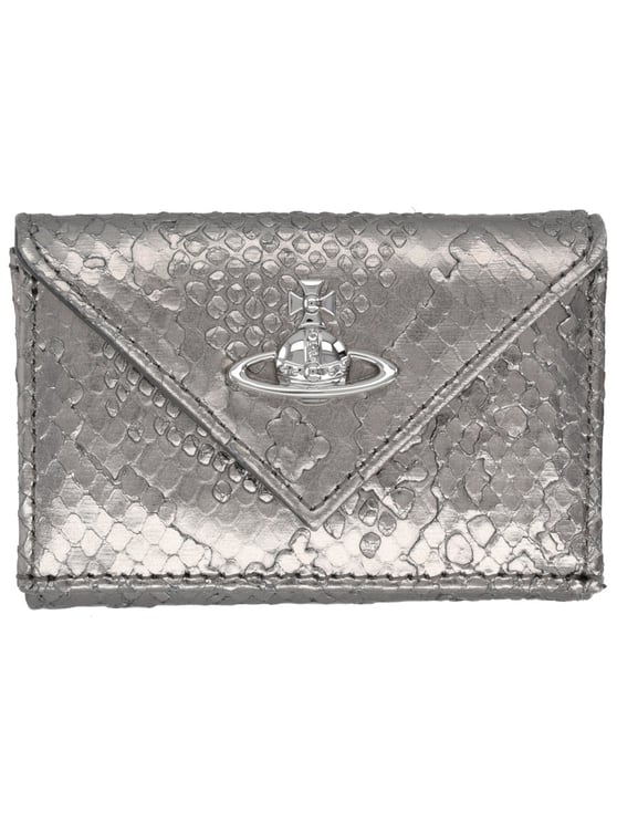 Vivienne Westwood Silver Envelope Metallic Portfolio Wallet