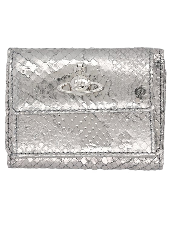 Vivienne Westwood Orb Metallic Snake Calfskin Wallet