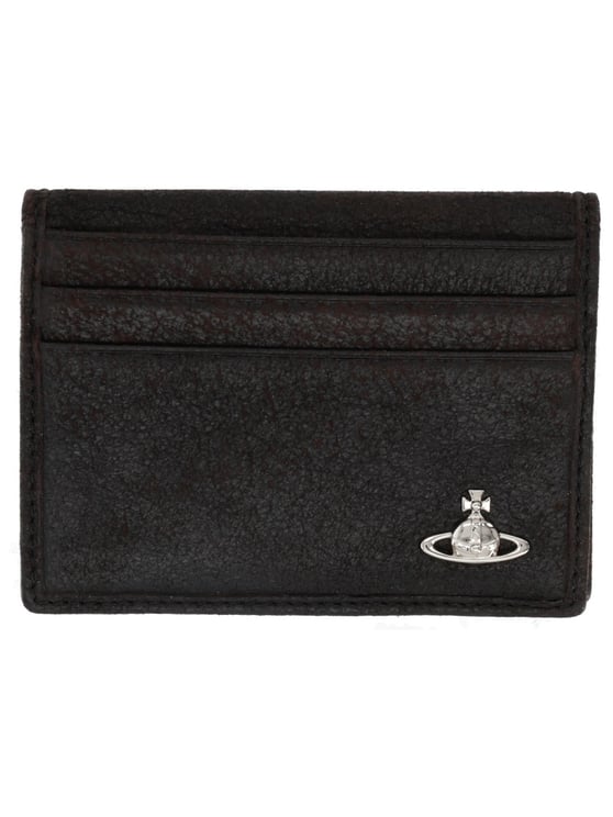 Vivienne Westwood Textured Lamb Leather Orb Card Holder