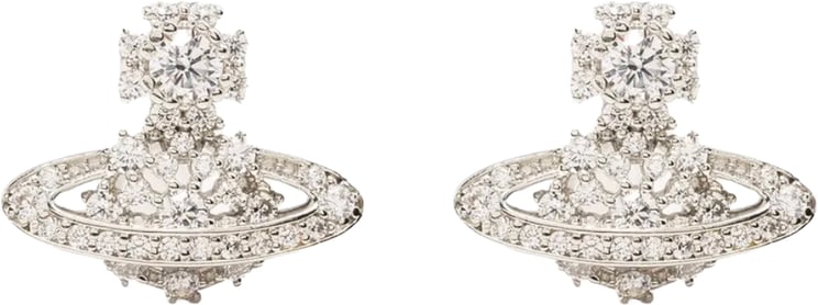 Vivienne Westwood Narcissa Earrings Platinum White