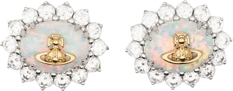 Vivienne Westwood Annia Earrings Platinum / Gold / White