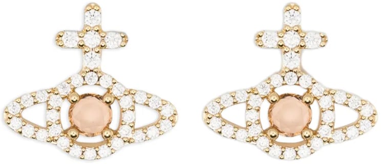 Vivienne Westwood Olympia Cz Earrings Gold / White Champagne