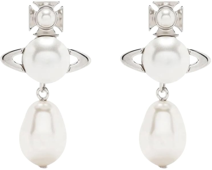Vivienne Westwood Inass Earrings Platinum / Creamrose