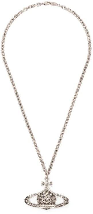 Vivienne Westwood Man. Bas Relief Pendant Platinum / Black Diamond