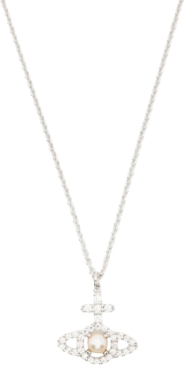 Vivienne Westwood Olympia Pearl Pendant Platinum Creamrose