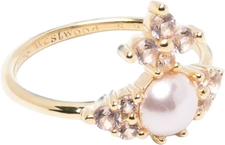 Vivienne Westwood Feodora Ring Gold / Champagne Cz / Pink