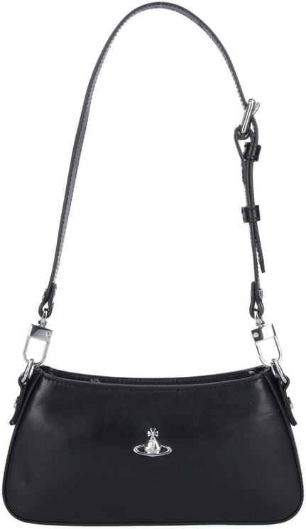Vivienne Westwood Black Tasha Structured Leather Shoulder Bag