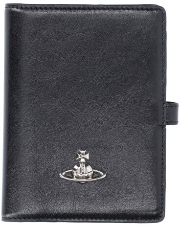 Vivienne Westwood Black Orb Bi-fold Leather Cardholder