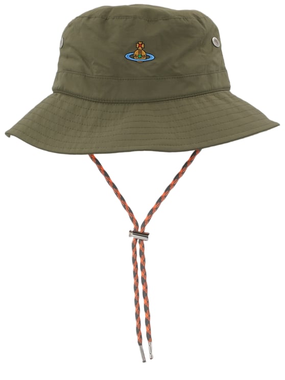 Vivienne Westwood Olive Green Adventure Chin Strap Hat