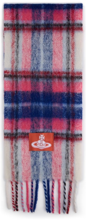 Vivienne Westwood Checkered scarf with fringes