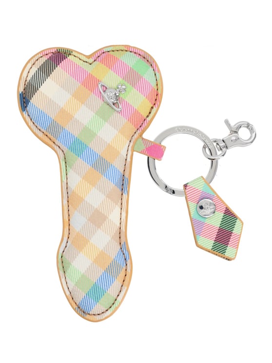 Vivienne Westwood Pastel Plaid Polyurethane Keychain Charm