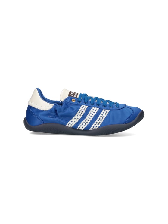 Wales Bonner "Kalintha" Sneakers, In Blue Fabric, Round Toe