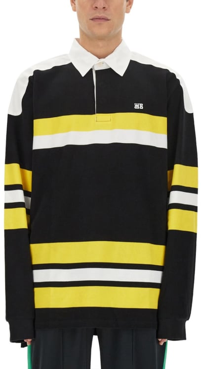 Wales Bonner Polo Shirt With Stripe Pattern