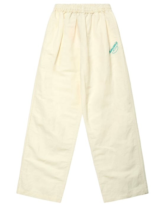 Willy Chavarria Cream Embroidered Viscose-Blend Pants