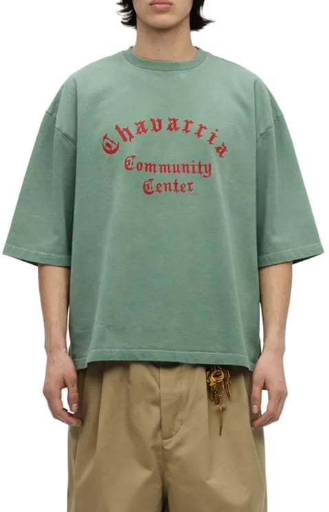 Willy Chavarria CHAVARRIA COMMUNITY CENTER BUFFALO TEE MARINE GREEN