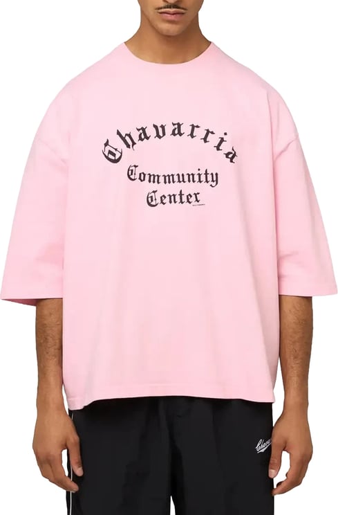 Willy Chavarria CHAVARRIA COMMUNITY CENTER BUFFALO TEE ALMOND BLOSSOM