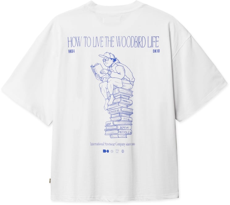 Woodbird Woodbird - Beam book tee - 2616-405 - White